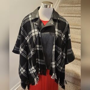 Plaid Black and White Women's Jacket